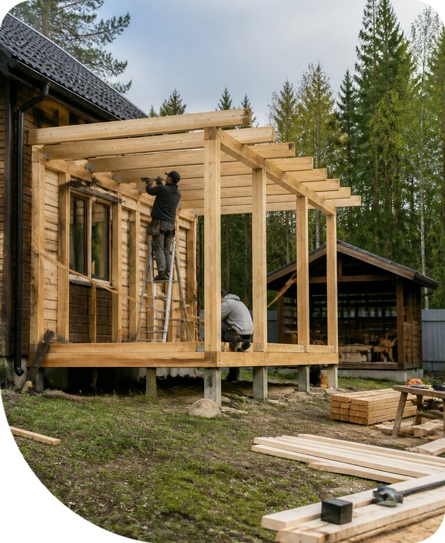 Строительство пристроек и построек на участке в Кирове