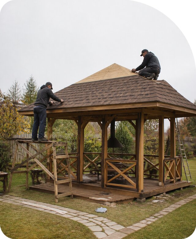 Кровлю беседки под ключ в Кирове по цене от 6735 р. | РадиДОМА-Кри
